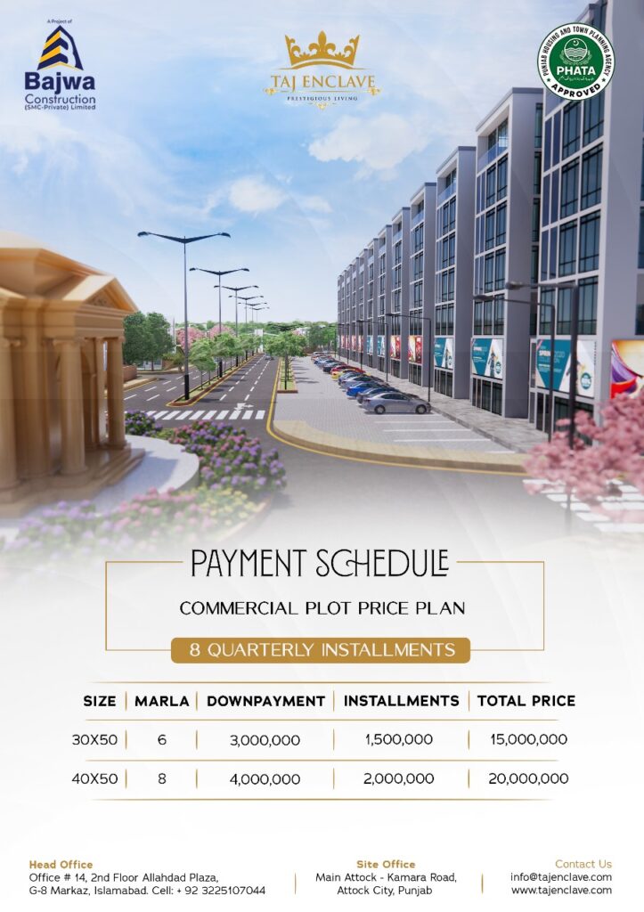 Taj Enclave Commercial Payment Plans
